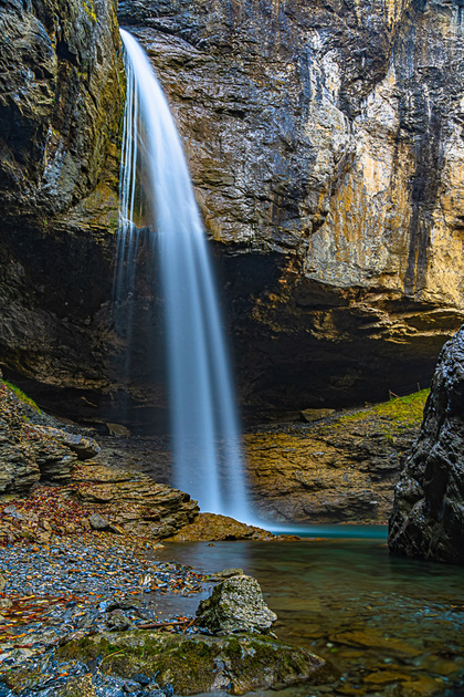 Wasserfall mit Stativ und Graufilter fotografiert